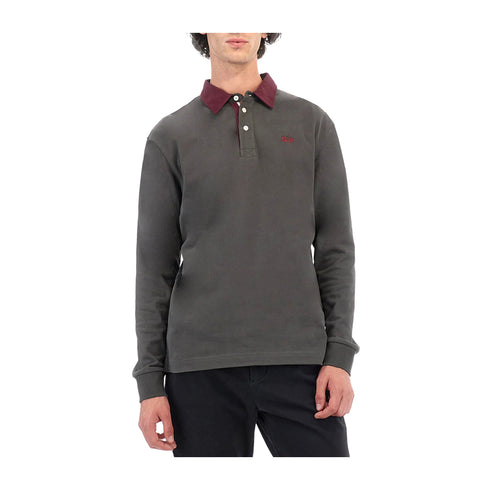 LA MARTINA Polo Polo Uomo Ruggero con logo Grigio bordeaux A24 - LA MARTINAZMP007JS005 - 09056 - M - Francavilla Moda
